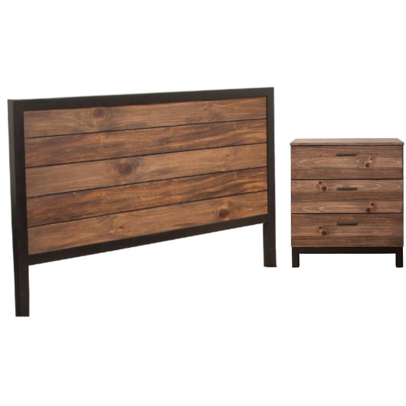 Home Square 2-Piece Set with Weston Standard King Headboard & Accent Chest