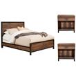 Home Square 3-Piece Set with Weston Queen Bed & 2 Nightstands in Rustic Pine