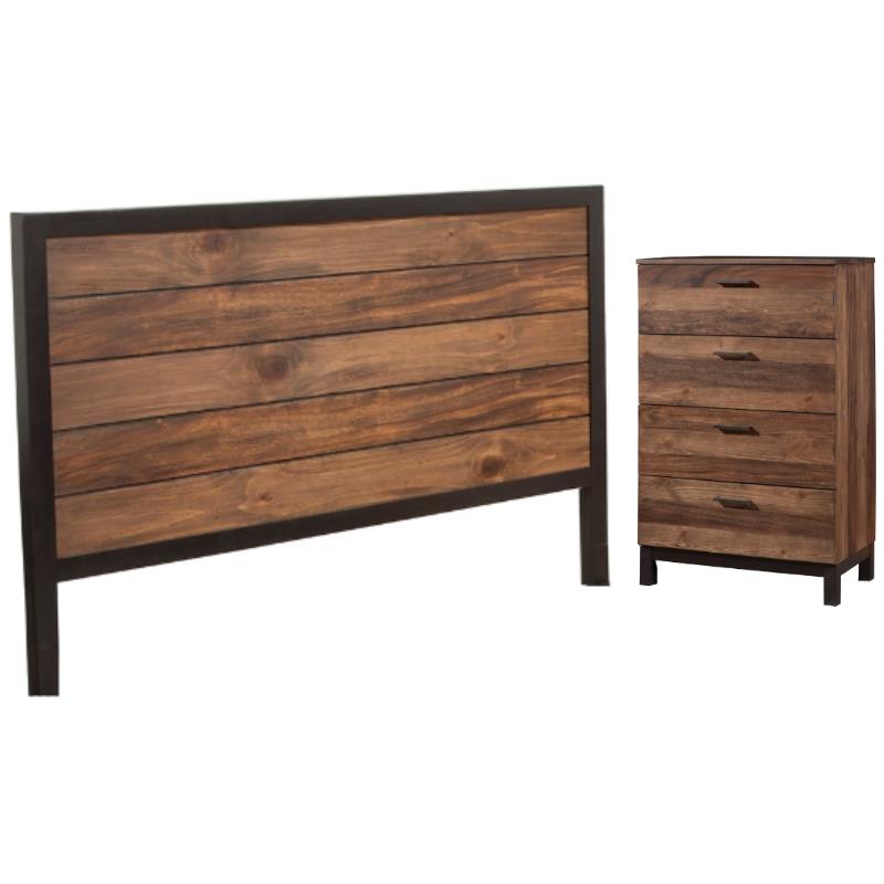 Home Square 2-Piece Set with Weston Standard King Headboard & 4 Drawer Chest