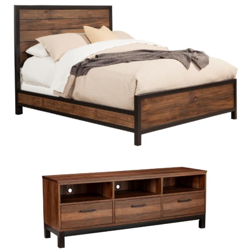 Home Square 2-Piece Set with Weston California King Bed & TV Console