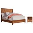 Home Square 2-Piece Set with Trinidad Full Bed & Nighstand in Toffee