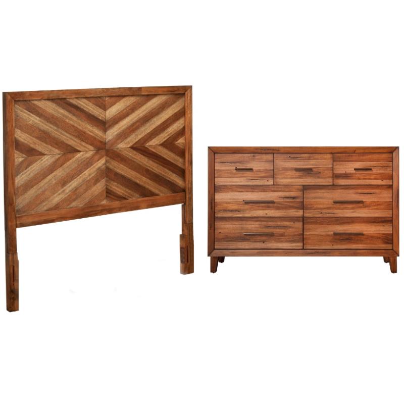 Home Square 2-Piece Set with Trinidad Full Headboard & 7 Drawer Dresser