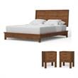 Home Square 3-Piece Set with Nova California King Platform Bed & 2 Nightstands