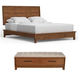 Home Square 2-Piece Set with Nova California King Platform Bed & Bench