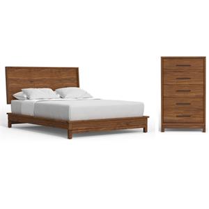 Home Square 2-Piece Set with Nova Standard King Platform Bed & 5 Drawer Chest