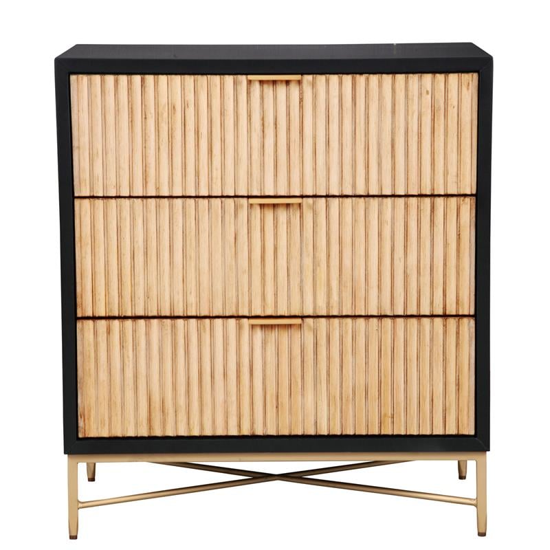 Home Square 3-Piece Set with Larsen 3 Drawer Chest & 5 Drawer Chest & Nightstand