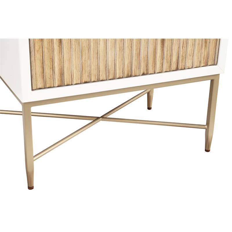 Home Square 2-Piece Set with 3 Drawer Chest & 2 Drawer Nightstand in White