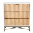 Home Square 2-Piece Set with 5 Drawer Larsen Chest & 3 Drawer Chest in White
