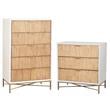 Home Square 2-Piece Set with 5 Drawer Larsen Chest & 3 Drawer Chest in White