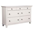 Home Square 2-Piece Set with 7 Drawer Dresser and Queen Panel Bed in White
