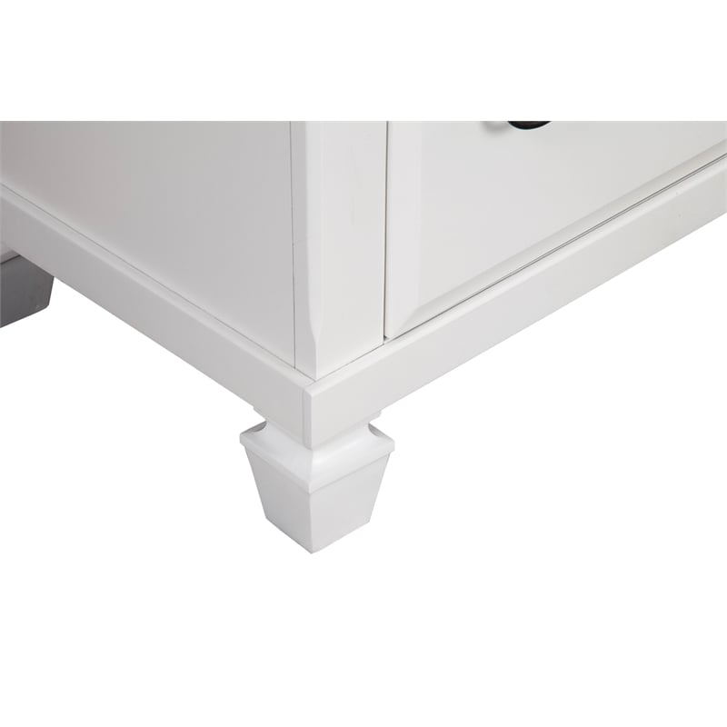 Home Square 2-Piece Set with 7 Drawer Dresser and Queen Panel Bed in White