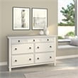 Home Square 2-Piece Set with 7 Drawer Dresser and Queen Panel Bed in White