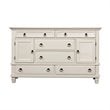 Home Square 2-Piece Set with 6 Drawer Dresser and Queen Panel Bed in White