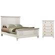 Home Square 2-Piece Set with 5 Drawer Chest & King Shutter Panel Bed
