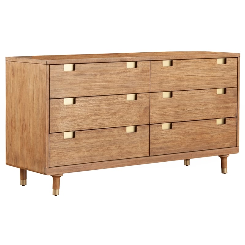 Home Square 2-Piece Set with Easton 6 Drawer Dresser & Full Size Platform Bed