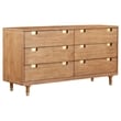 Home Square 2-Piece Set with Easton 6 Drawer Dresser & Full Size Platform Bed