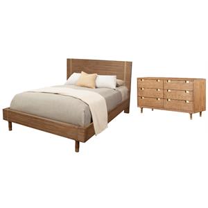 Home Square 2-Piece Set with Easton 6 Drawer Dresser & Full Size Platform Bed
