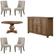 Home Square 6-Piece Set with 4 Dining Chairs & Dining Server & Dining Table