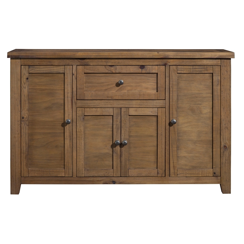 Home Square 6-Piece Set with Dining Table & 4 Dining Chairs & Dining Server