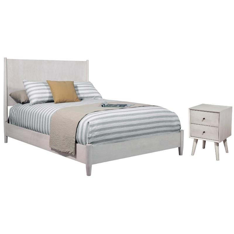 Home Square 2-Piece Set with Flynn Full Size Panel Bed & 2 Drawer Nightstand