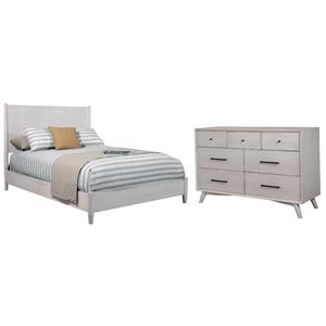 Home Square 2-Piece Set with Flynn Standard King Panel Bed & 7 Drawer Dresser