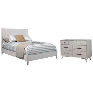 Home Square 2-Piece Set with Flynn Queen Panel Bed & 7 Drawer Dresser