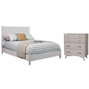 Home Square 2-Piece Set with Flynn Standard King Panel Bed & Accent Chest