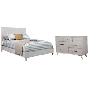 Home Square 2-Piece Set with Flynn Full Size Panel Bed & 7 Drawer Dresser