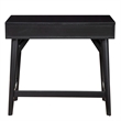 Home Square 2-Piece Set with Queen Panel Bed & 2 Drawer Desk in Black