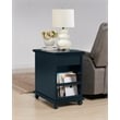 Home Square Elegant Chairside Table in Power Catalina Blue - Set of 2