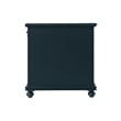 Home Square Elegant Chairside Table in Power Catalina Blue - Set of 2