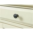Home Square Elegant Chairside Table in Power Antique White - Set of 2