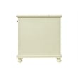 Home Square Elegant Chairside Table in Power Antique White - Set of 2