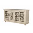 Home Square 2-Piece Set with Elegant Chairside Table & Jules TV Stand in White