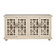Home Square 2-Piece Set with Elegant Chairside Table & Jules TV Stand in White