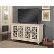 Home Square 2-Piece Set with Elegant Chairside Table & Jules TV Stand in White