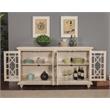Home Square 2-Piece Set with Elegant Chairside Table & Jules TV Stand in White
