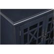 Home Square 2-Piece Set with Elegant Chairside Table & TV Stand in Catalina Blue