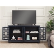 Home Square 2-Piece Set with Elegant Chairside Table & TV Stand in Catalina Blue