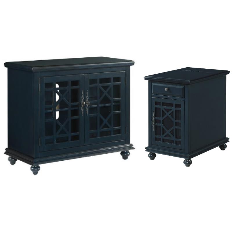 Home Square 2-Piece Set with Elegant Chairside Table & 38