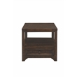 Home Square Lisbon Solid Wood One Drawer End Table in Espresso - Set of 2