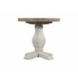 Home Square Napa Solid Wood Round End Table in White Stain - Set of 2