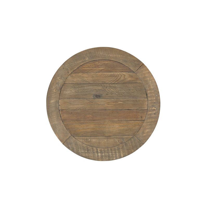 Home Square Napa Solid Wood Round End Table in White Stain - Set of 2