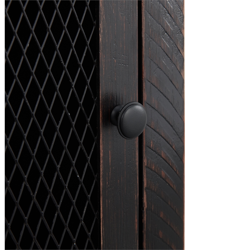 Home Square 2-Piece Set with 2 Drawer Coffee Table & Chairside Table in Black