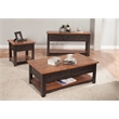 Home Square 2-Piece Set with Coffee Table & Chairside Table in Black and Honey