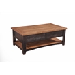 Home Square 2-Piece Set with Coffee Table & Chairside Table in Black and Honey