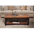 Home Square 2-Piece Set with Coffee Table & Chairside Table in Black and Honey
