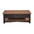 Home Square 2-Piece Set with Coffee Table & Chairside Table in Black and Honey