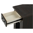 Home Square Rustic Chairside Table in Power Espresso - Set of 2