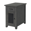 Home Square Rustic Chairside Table in Power Gray - Set of 2